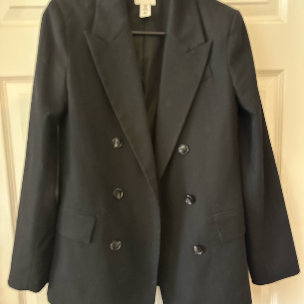 H&M - Classic Black Double-Breasted Women's Blazer